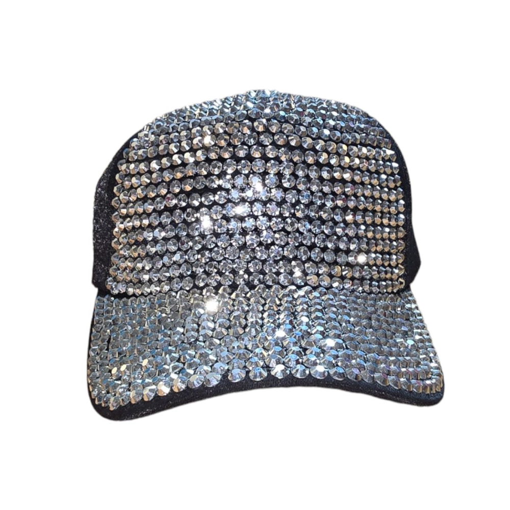 NEW Illuma Black Rhinestone Baseball Cap